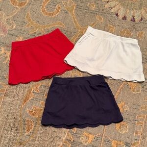 Proper Peony Pima Cotton Girls Sophie Scallop Skort - Set of Three - Size 5y
